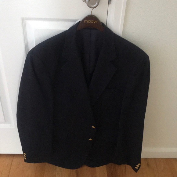 Men’s blue wool blazer - Picture 1 of 5